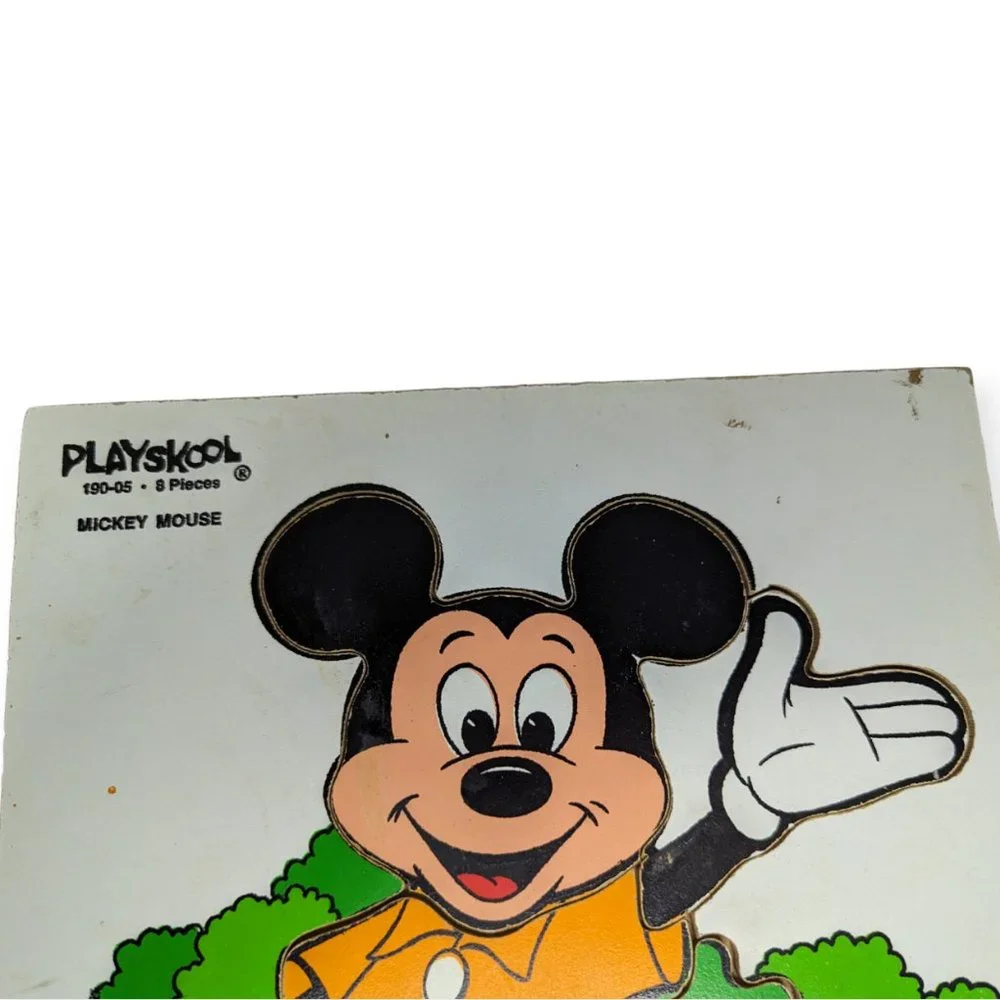 Vintage Playskool Disney Mickey Mouse 8 Piece Puzzle